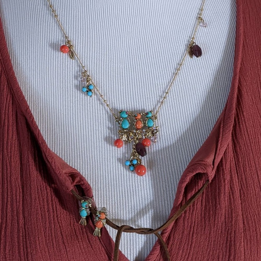 Betsey J "Betsey Delicates" Birds Necklace/Earrings - Picture 5 of 10